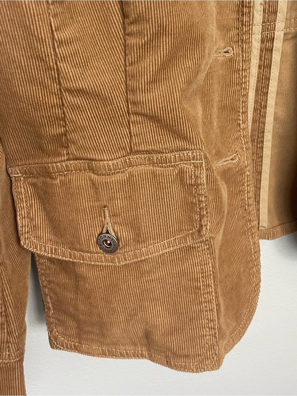 Tommy Hilfiger Stretch Corduroy Blazer Jacket Camel Brown Utility XL - Picture 5 of 10